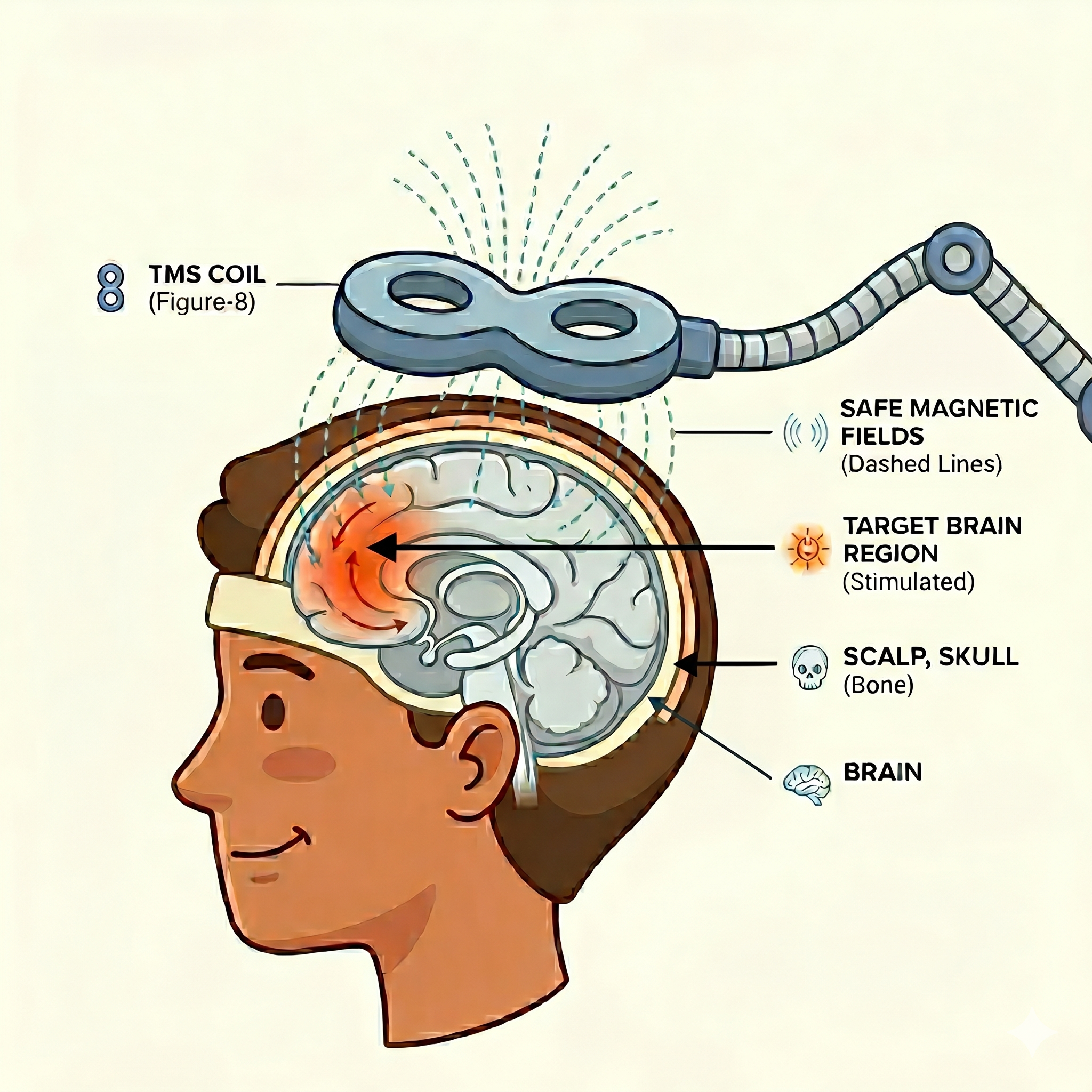 Teenager during a TMS therapy session